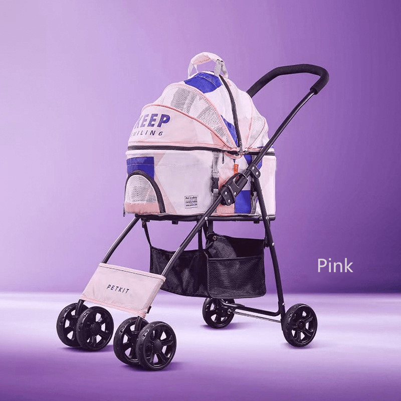 PETKIT Pet Collapsible Stroller PVC Brake Protection Enough Ventilation Removable Basket - MRSLM