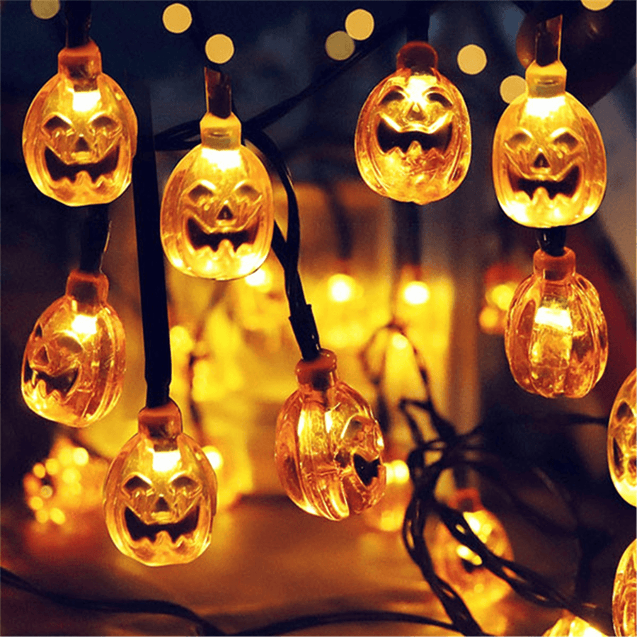 Halloween Lights Series Decorative Lights Battery Box Led Pumpkin Lights - MRSLM