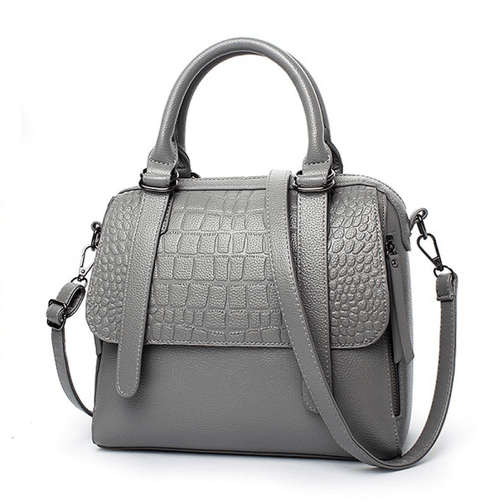 Women High Quality PU Leather Functional Capacity Handbag Shoulder Bag - MRSLM