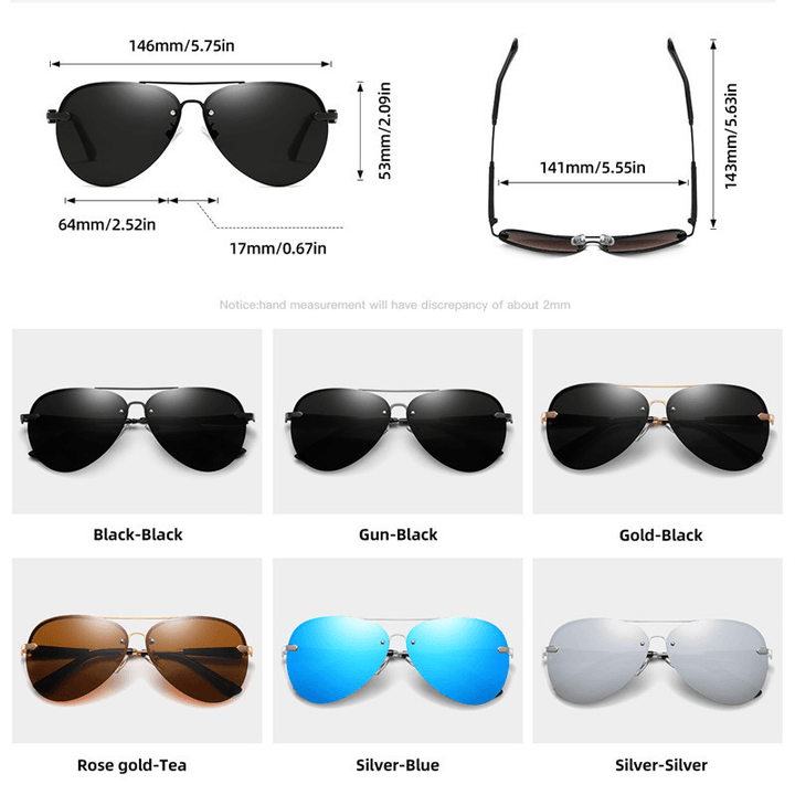 Polarized Sunglasses Classic Rimless - MRSLM