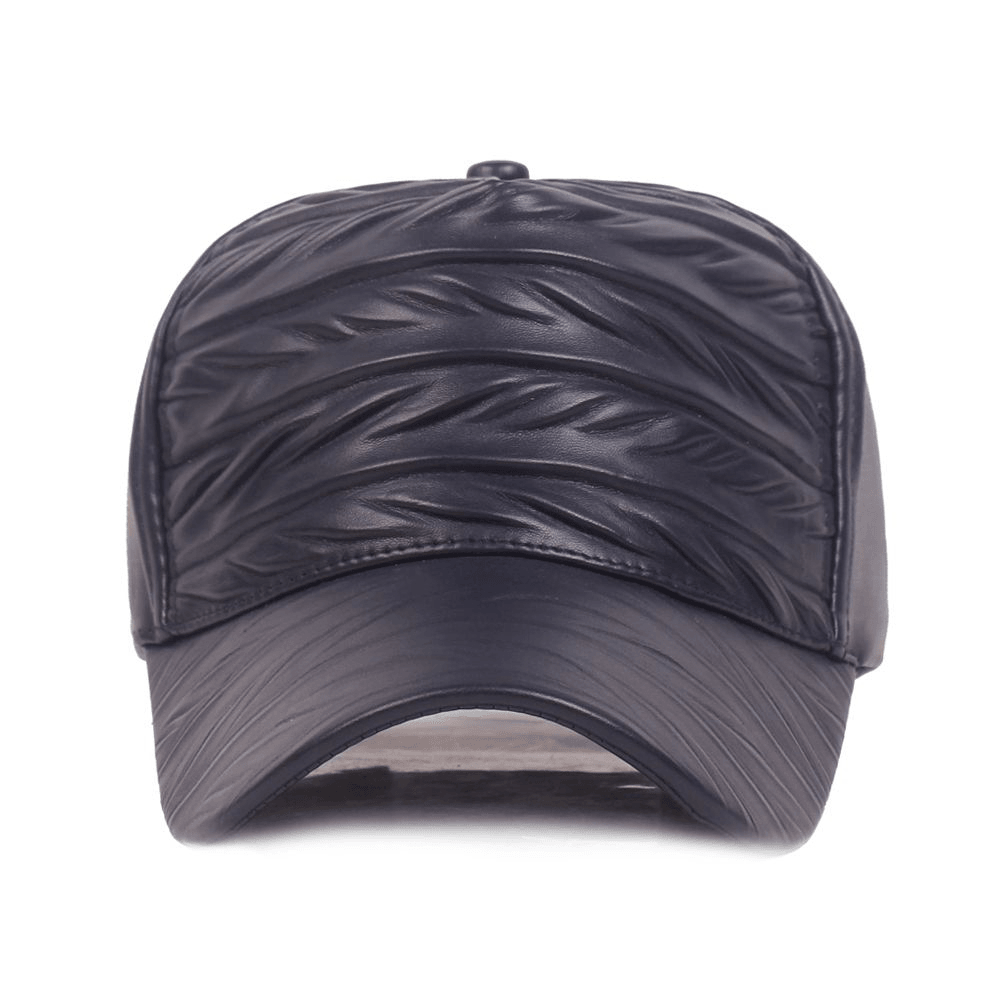 Men Woman Outdoor Sports PU Leather Baseball Cap - MRSLM