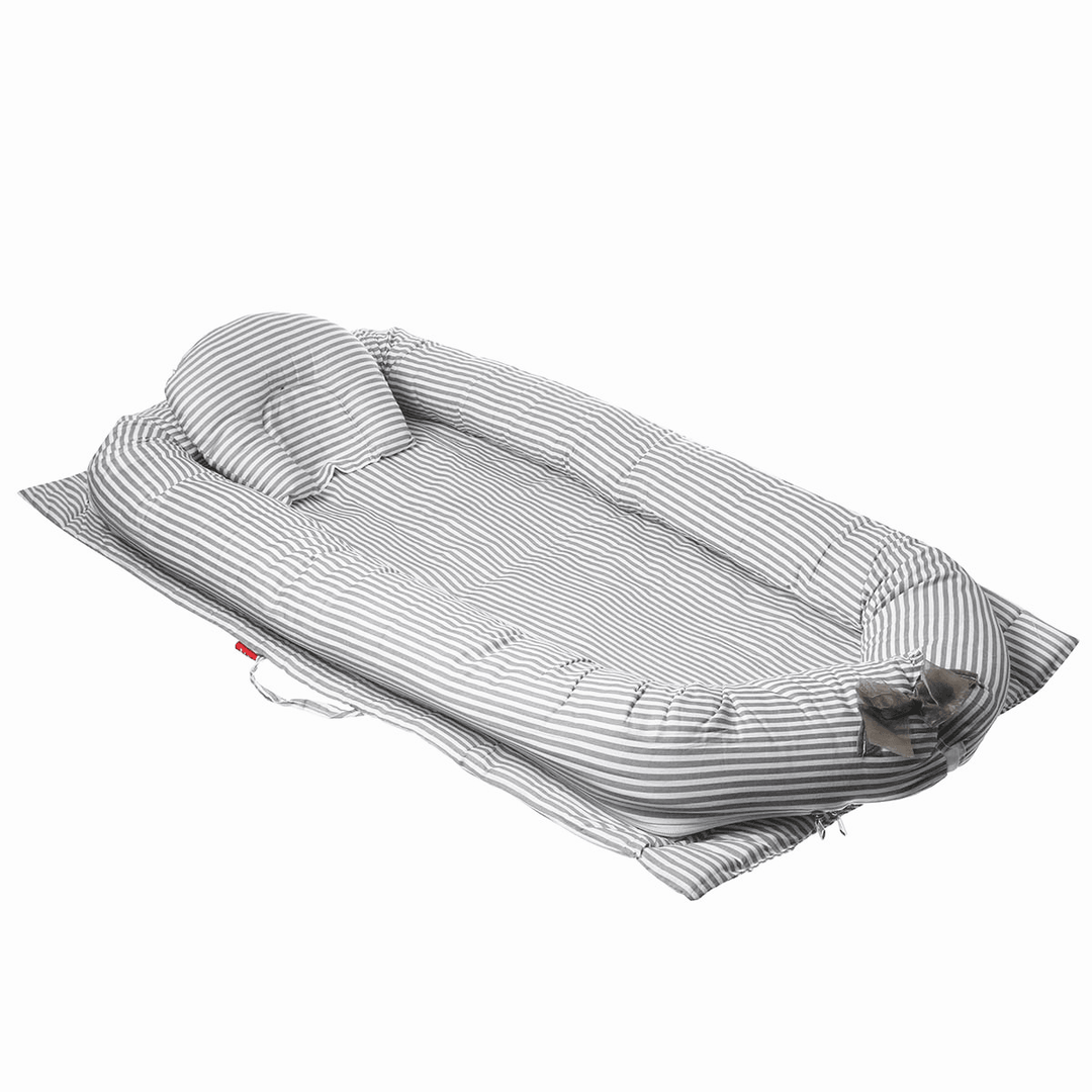 Folding Baby Bed Portable Kids Sleeping Basket Portable Infant Sleeper with Bumper Travel - MRSLM