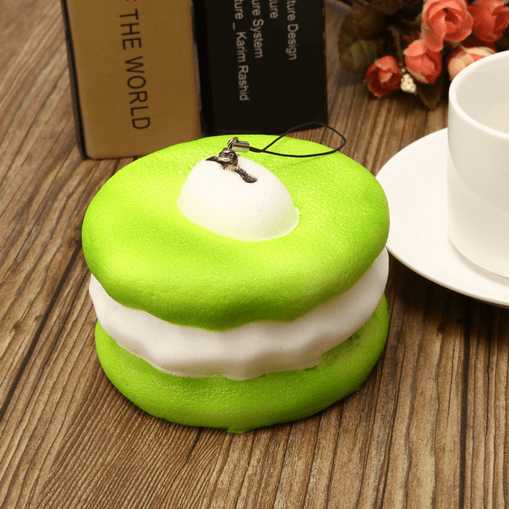 Squishy Macaroon 10Cm Slow Rising Dessert Sweet Collection Phone Bag Strap Decor Gift Toy - MRSLM