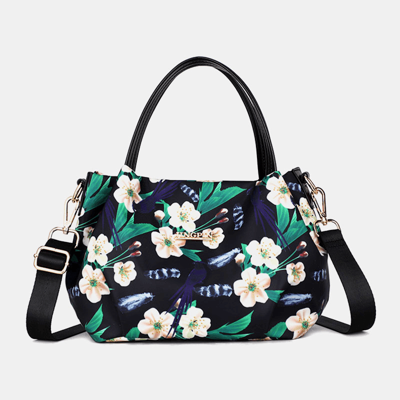 Women Fashion Flower Handbag Printed Crossbody Bag - MRSLM