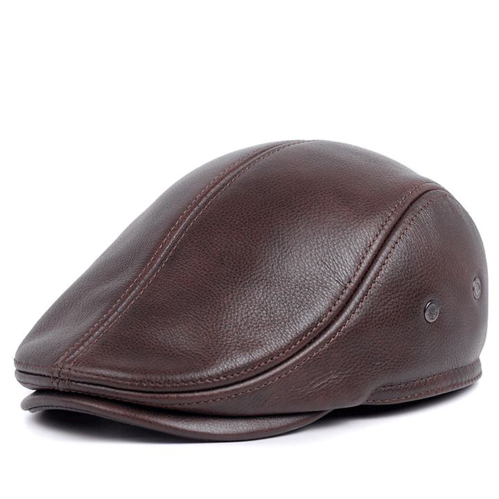 Middle-Aged and Elderly Casual Leather Hats - MRSLM