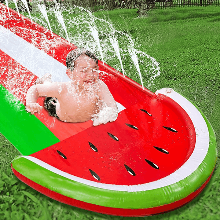 Watermelon Slip Slide Surf Water Slide Mat Lawn for Children Summer Pool Games Toys Backyard Outdoor Water Skater - MRSLM