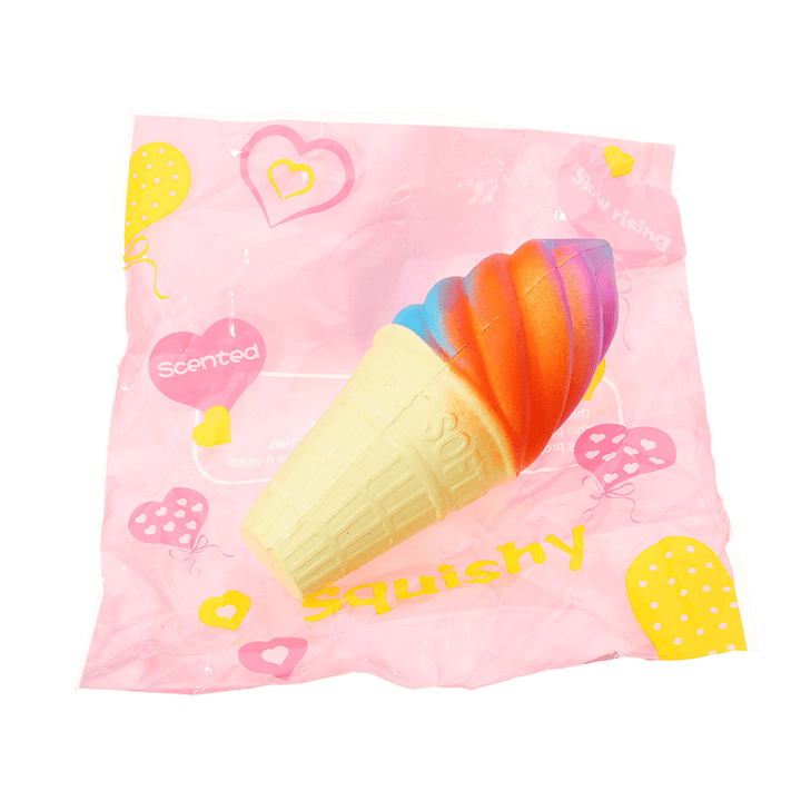 Colorful Ice Cream Squishy 14.5*6Cm Slow Rising with Packaging Collection Gift Soft Toy - MRSLM