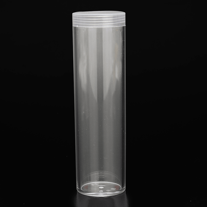 10Pcs/Set 25Mm round Clear Plastic Coin Tube Coin Holder Container for Quarter Dollar Storage Tube Screw - MRSLM