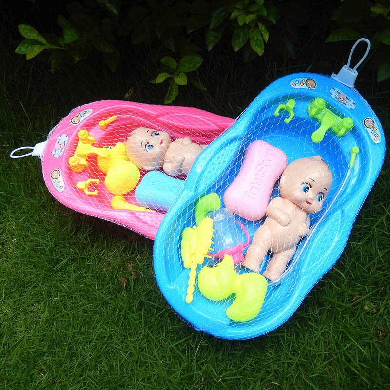 Bathing Doll Little Yellow Duck Set Bathtub Toy - MRSLM