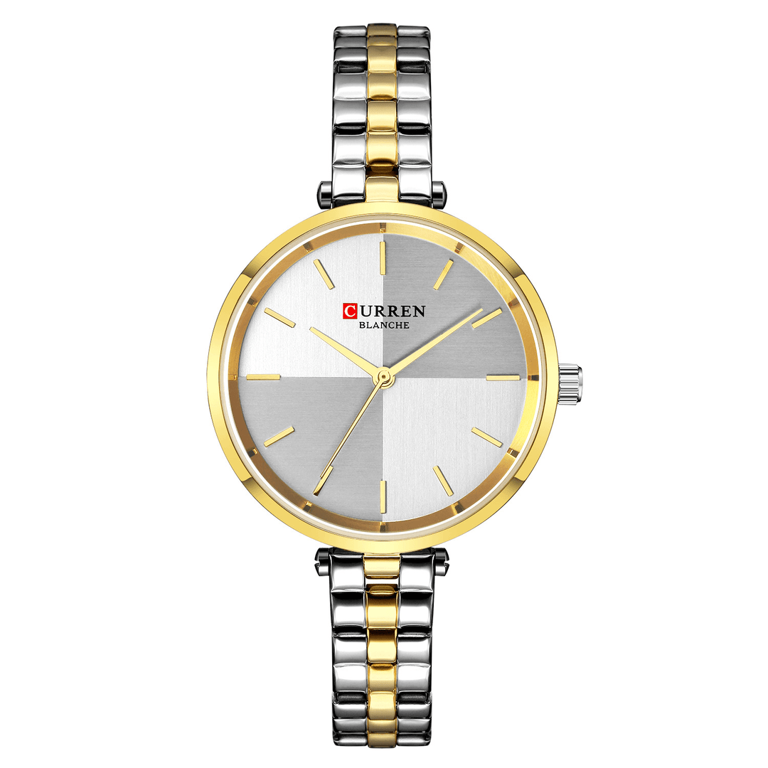 CURREN 9043 Simple Style Ladies Wrist Watch Stainless Steel Band Quartz Watches - MRSLM