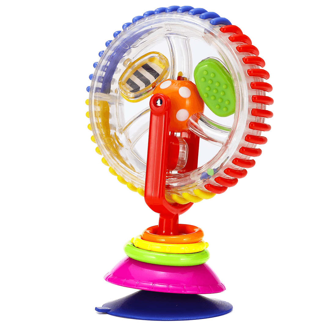 Baby Kid Rainbow Creative Observe Ferris Wheel Rattle Educational High Chair Toys - MRSLM