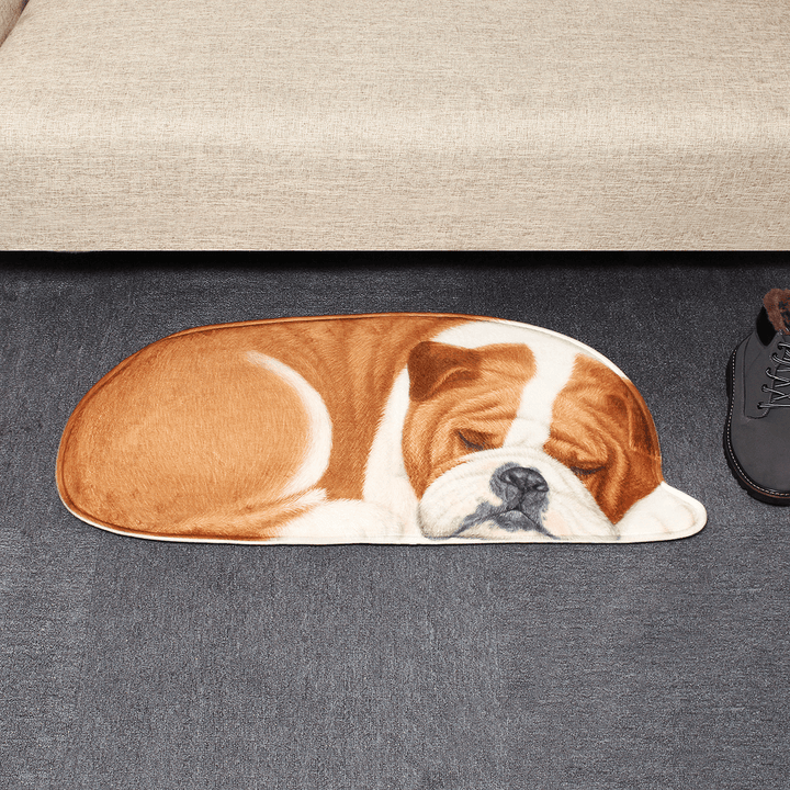 3D Cute Dog Pattern Doormat Indoor Print Door Mat Suedel Floor Rugs - MRSLM