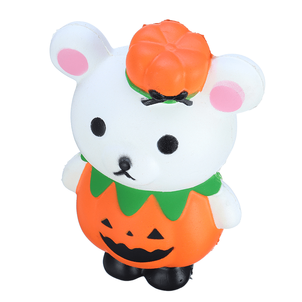 Gigglebread Halloween Pumpkin Bear Squishy 13*9.5*6.5CM Licensed Slow Rising with Packaging - MRSLM