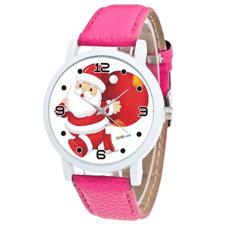 Cartoon Santa Claus and Gift Pattern Cute Kid Watch Fashion Children Quartz Watch - MRSLM