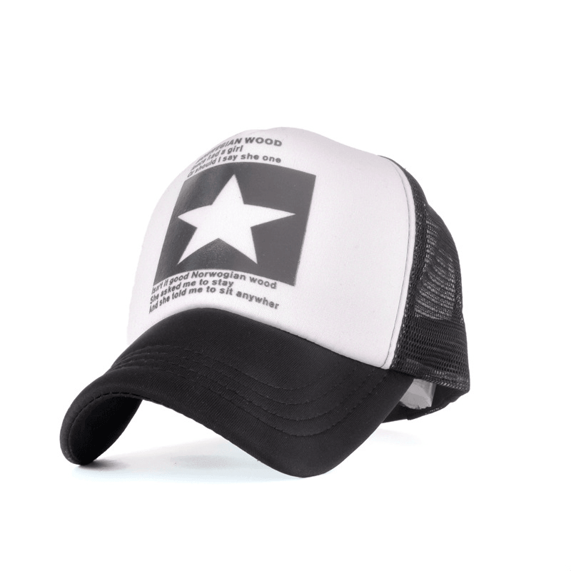 Big Five-Pointed Star Pattern Tennis Baseball Cap - MRSLM