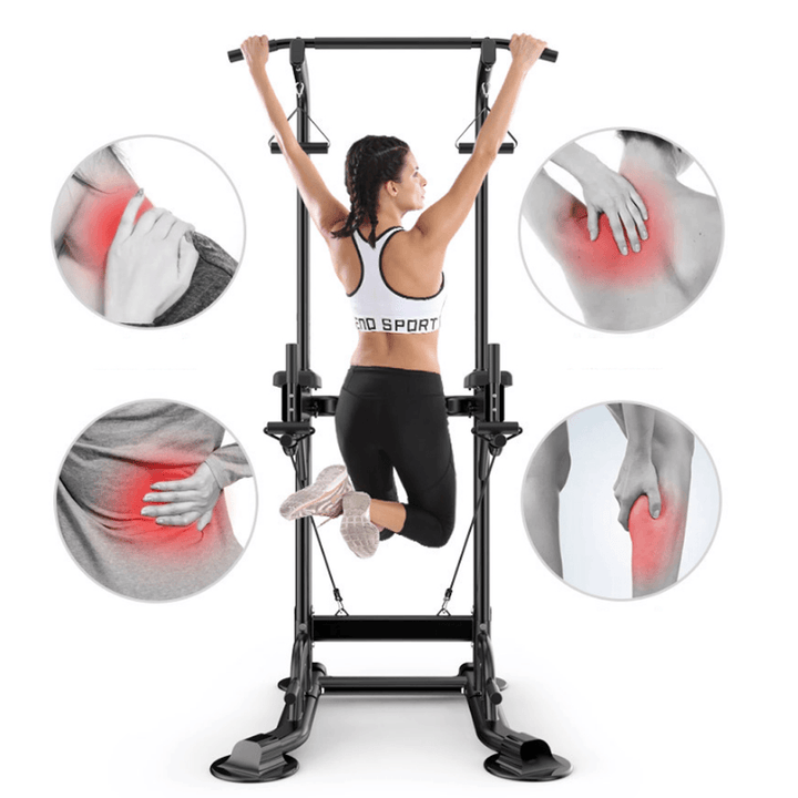 [EU Direct] MIKING 045 Multifunction Power Tower Adjustable Horizontal Bar Pull-Ups Dip Stands Pull up Bar Gym Strength Training Fitness Equipment for Adult Kids - MRSLM