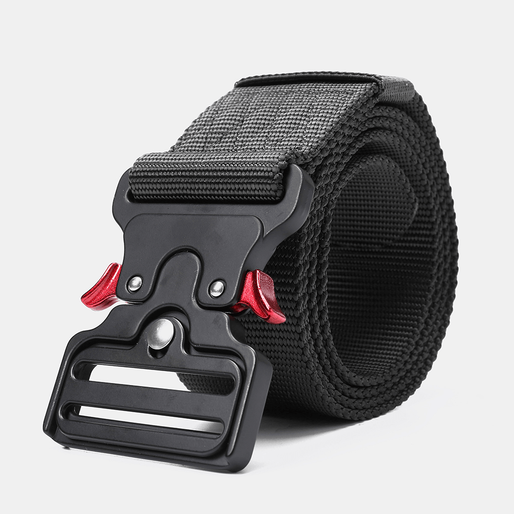 125Cm 4.8Cm Nylon Waist Leisure Belts Zinc Alloy Tactical Belt Quick Release Inserting Buckle - MRSLM