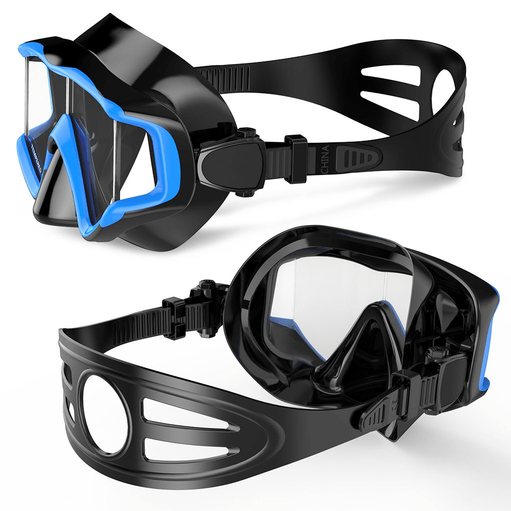 HHAOSPORT M6301 Scuba Diving Mask Glasses anti Fog Tempered Glasses Swimming Snorkeling Goggles for Adult Kids Water Sport - MRSLM