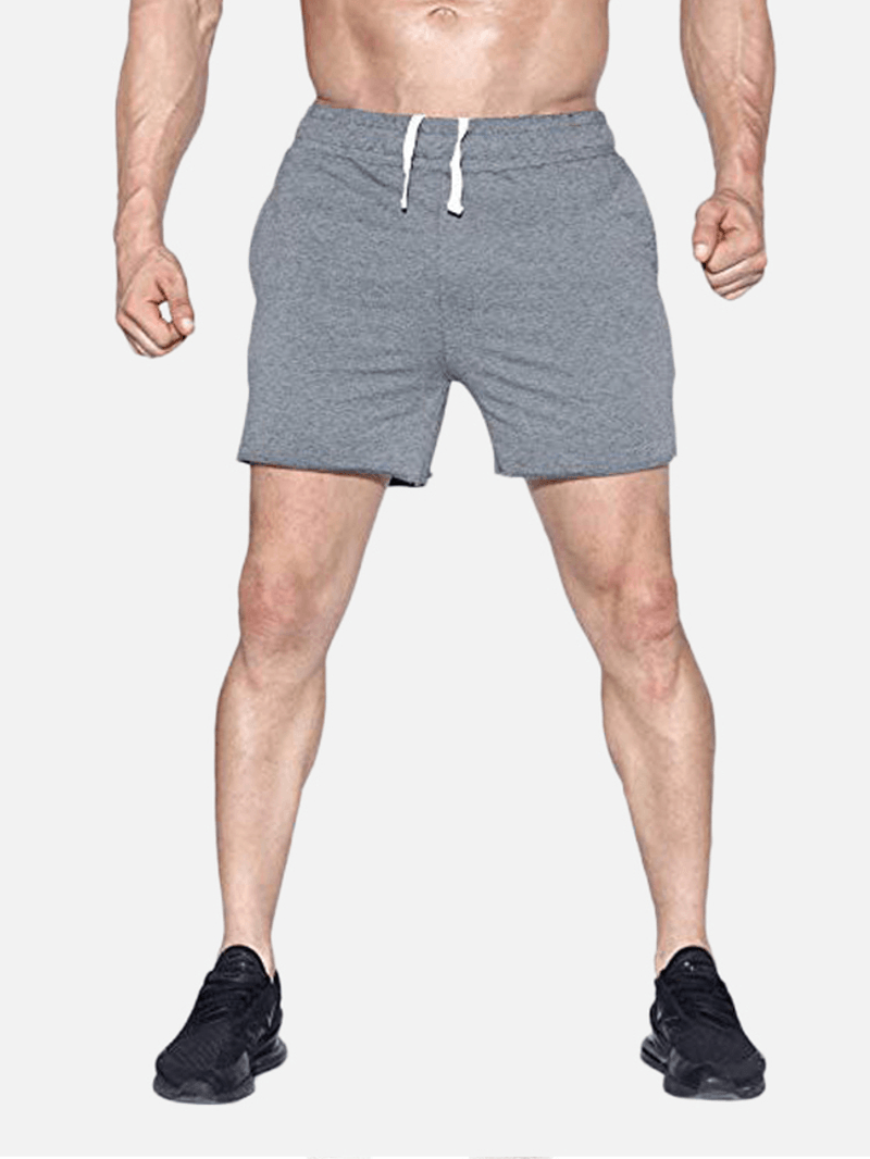 Mens Sport Breathable Loose Elastic Waist Runnin Shorts - MRSLM