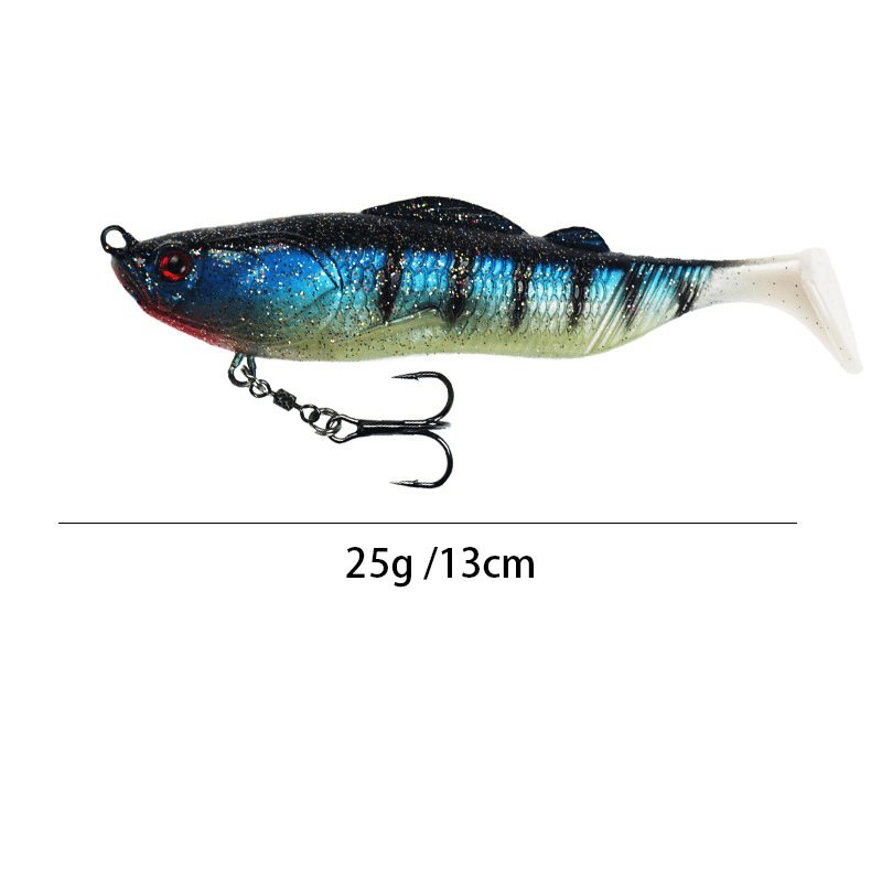 ZANLURE 1 Pcs 13Cm 25G Fishing Lures 3D Fish Eyes Luminous Striped Bass Artificial Hard Bait Fishing Tackle Accessories - MRSLM