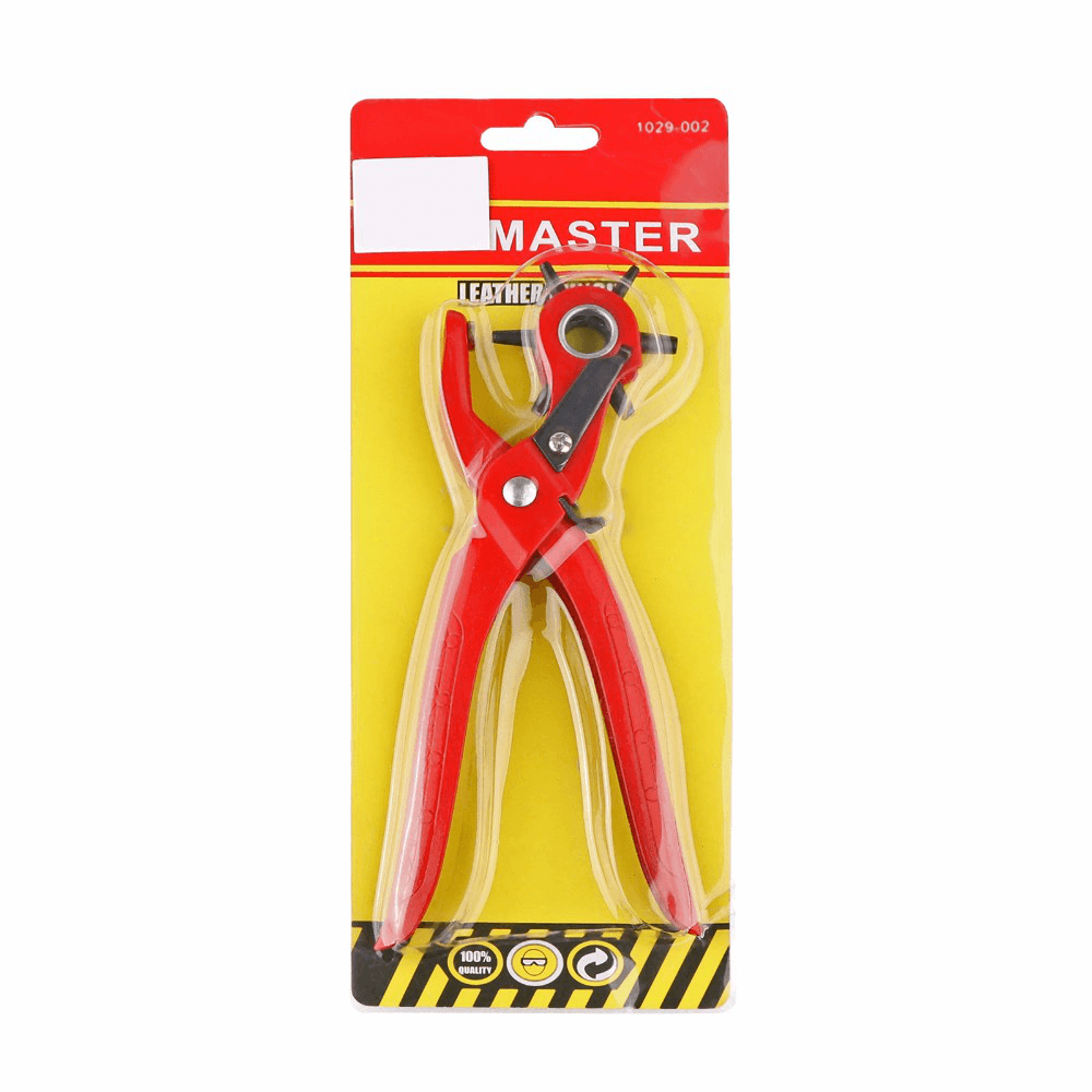 Honana WX-B1 9'' Sewing Leather Belt Hole Puncher Tools Pliers Hook Clamp 2/2.5/3/3.5/4/4.5MM Punch Size for Punching Hole Forceps Punch Head - MRSLM