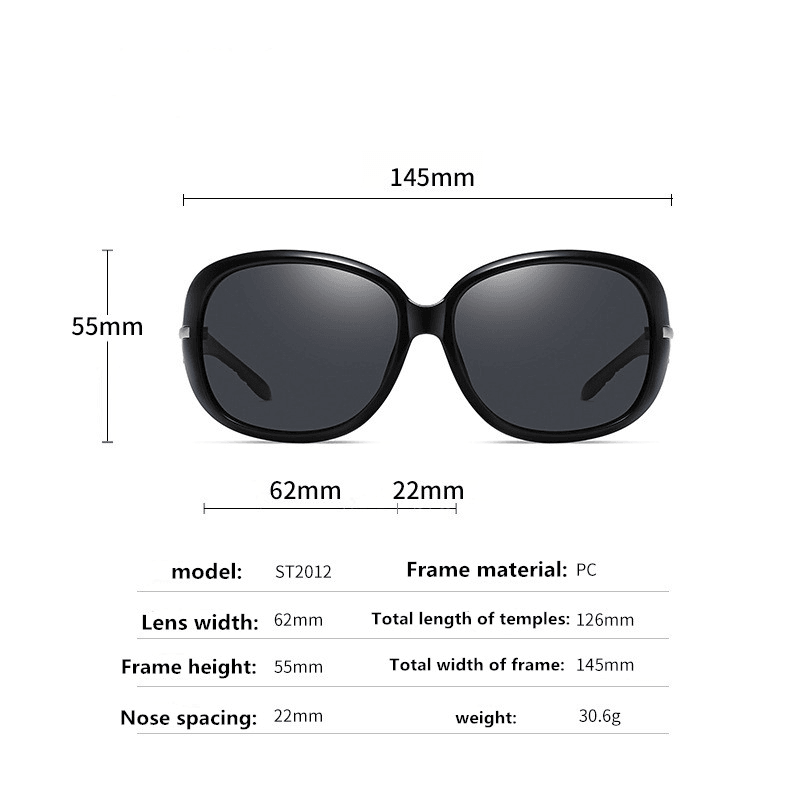 New Style Sunglasses Female Classic Big Frame Polarized - MRSLM