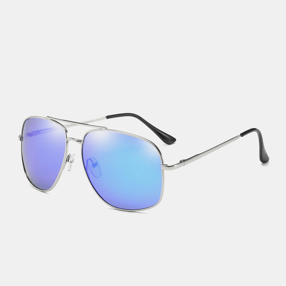 Men Metal Full Frame Double Bridge Polarized Light UV Protection Sunglasses - MRSLM