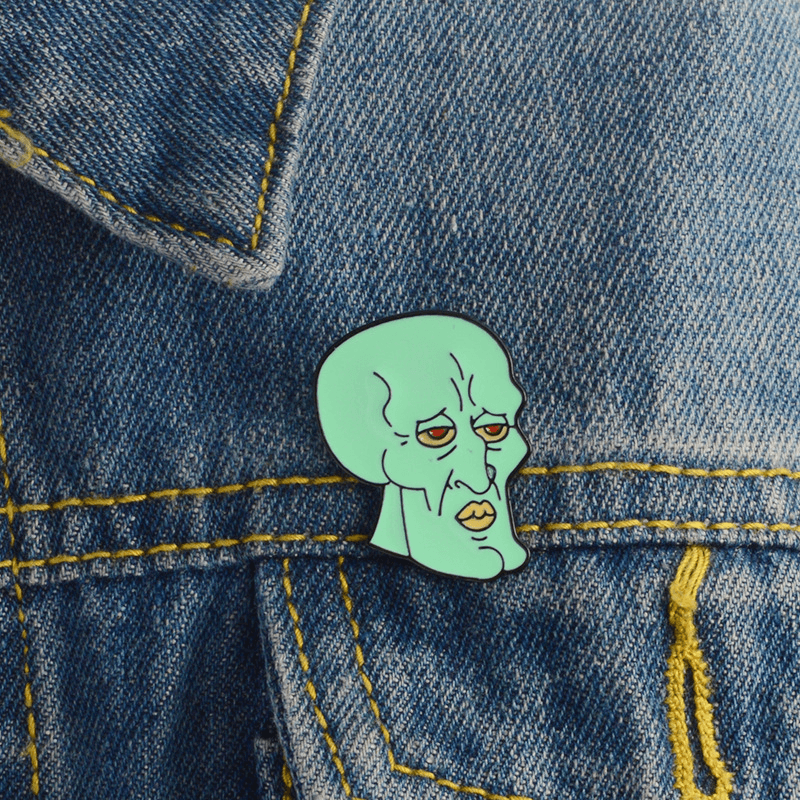 Taddeus Pin Squidward Tentacles Jacket Badge - MRSLM