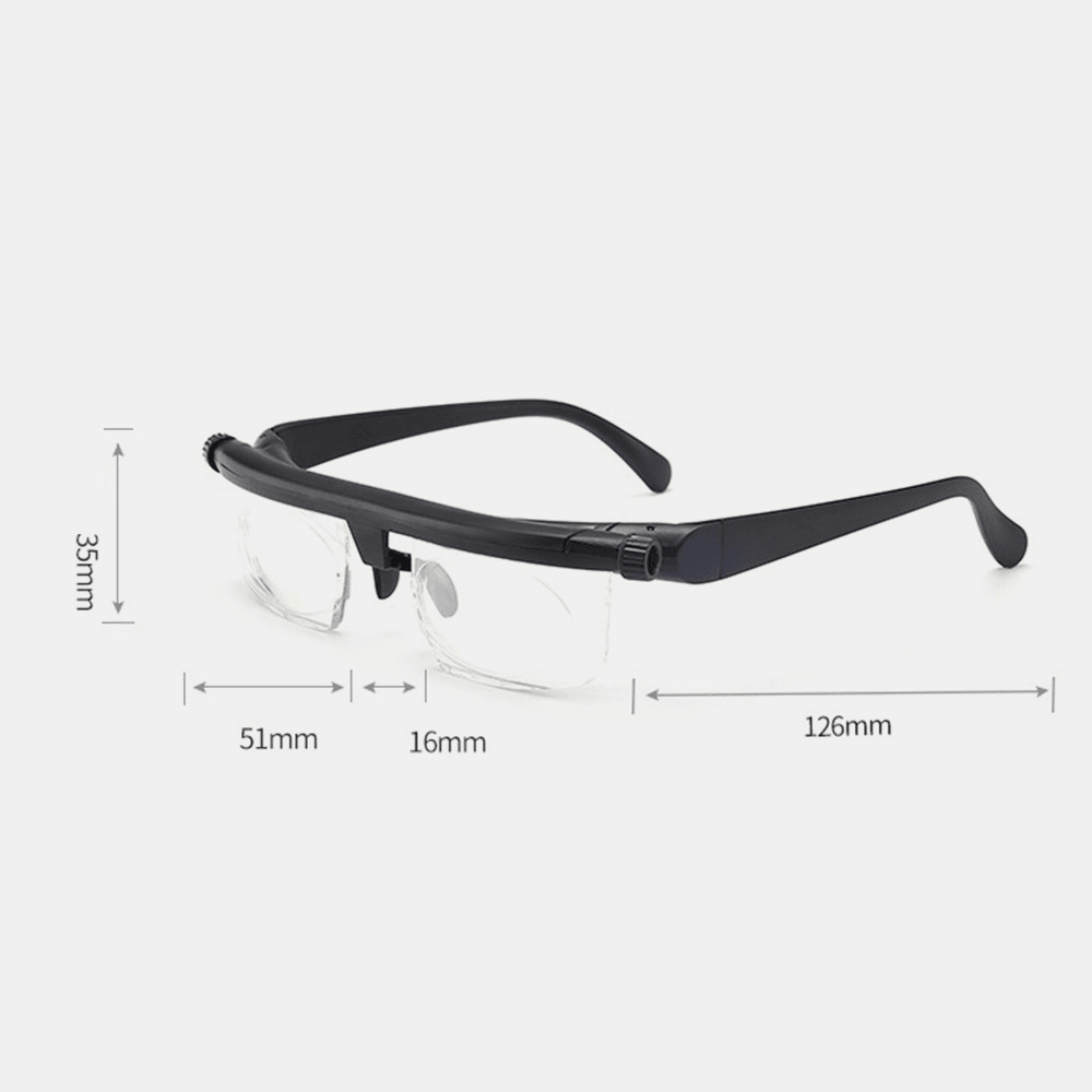 Unisex Half Frame Adjustable Degree Glasses Focal Length Adjustment Myopia Reading Glasses Selt-Adjusting Glasses - MRSLM