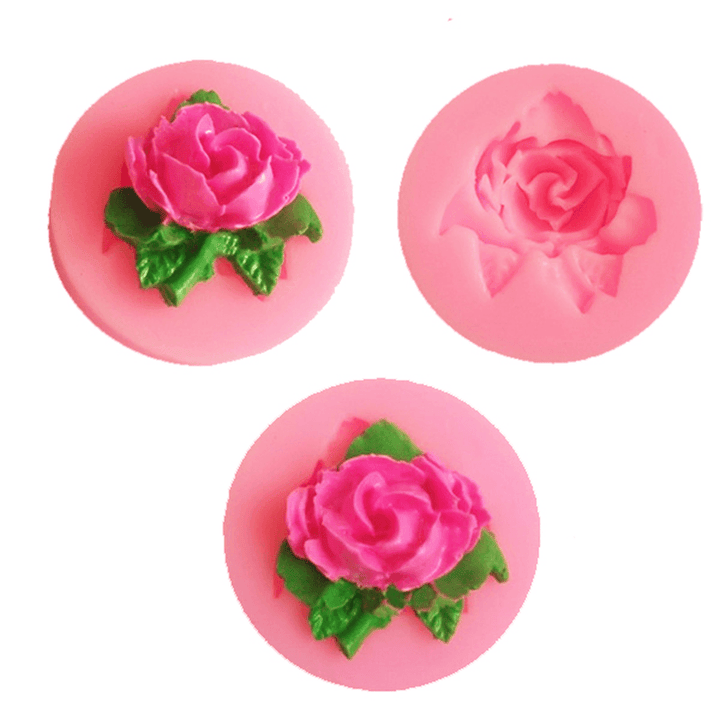 Silicon Fondant Mold 3D Mini Rose Cake Silicone Mlod Decoration Chocolate Fondant Mould Mold - MRSLM