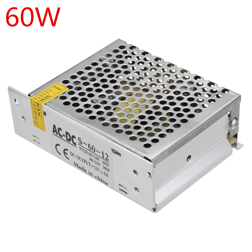 HANPOSE AC 110/220V to DC 12V 5A 60W/24V 5A 120W Universal Switching Power Supply for Nema 17 23 Stepper Motor 42 57 Motor Cnc/Led/Monitoring/3D Printer - MRSLM