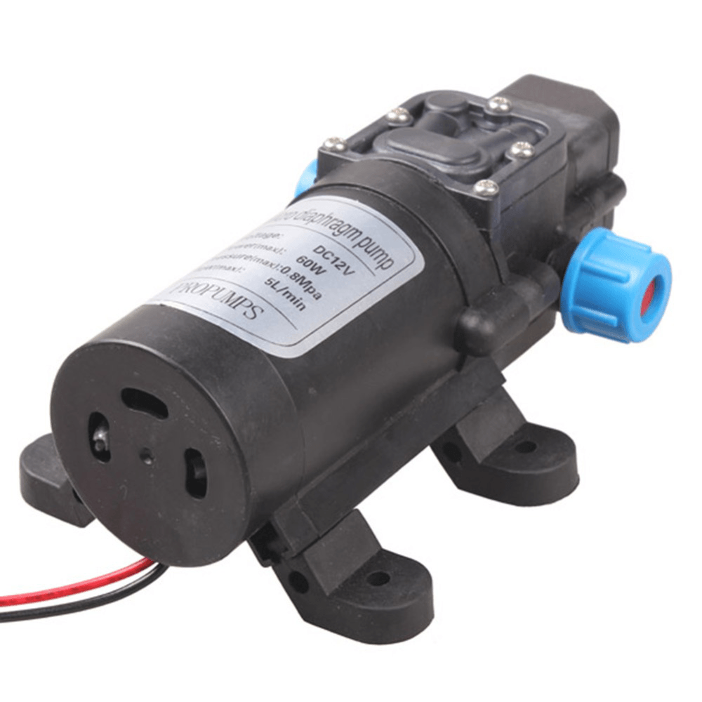 12V 60W High Pressure Micro Diaphragm Water Pump Automatic Switch 5L/Min Range 8M Diaphragm - MRSLM