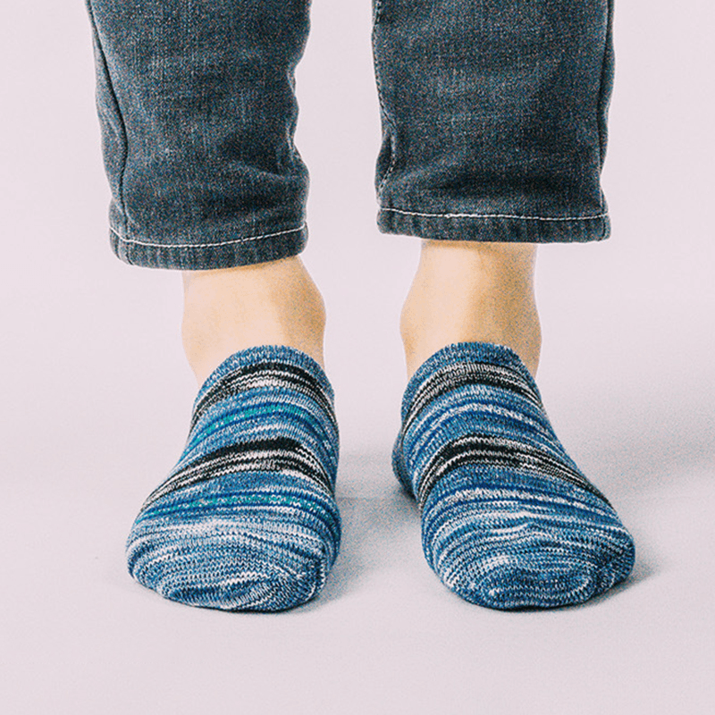 Men'S Cotton Vintage Sock Ethnic Style No-Show Socks - MRSLM