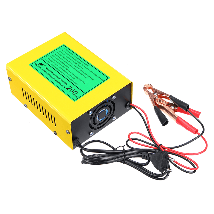 12V/24V 15A Auto Lead Acid Battery Charger Intelligent Pulse Repair LCD for Car Motorcycle - MRSLM