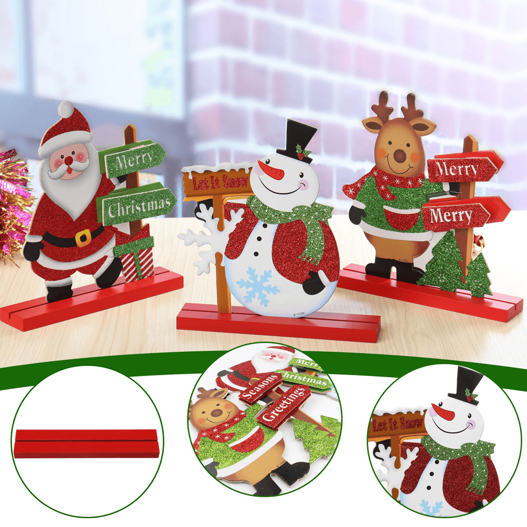 Old Man Snowman Elk Christmas Ornaments Room Table Home Decorations - MRSLM