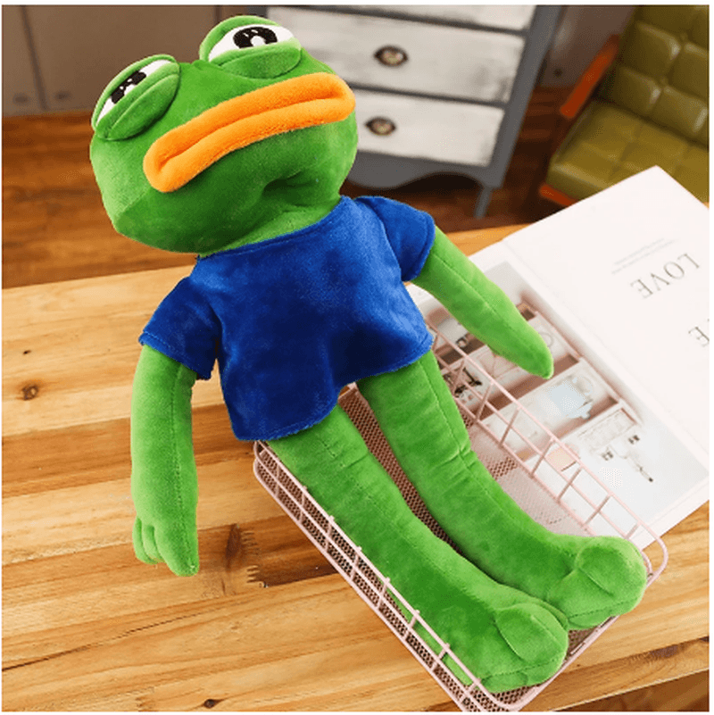 Sand Sculpture Widow Frog Doll Plush Toy Sad Frog - MRSLM