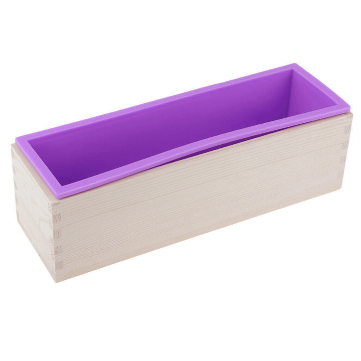 Wooden Box Silicone Soap Making Mold Loaf with Soap Cutter Cutting Mould - MRSLM