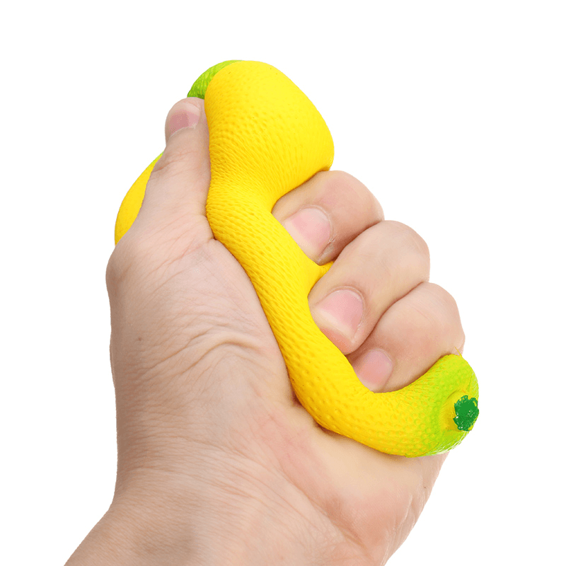 Squishy Yellow Lemon 12Cm Big Soft Slow Rising Fruit Collection Gift Decor Toy - MRSLM