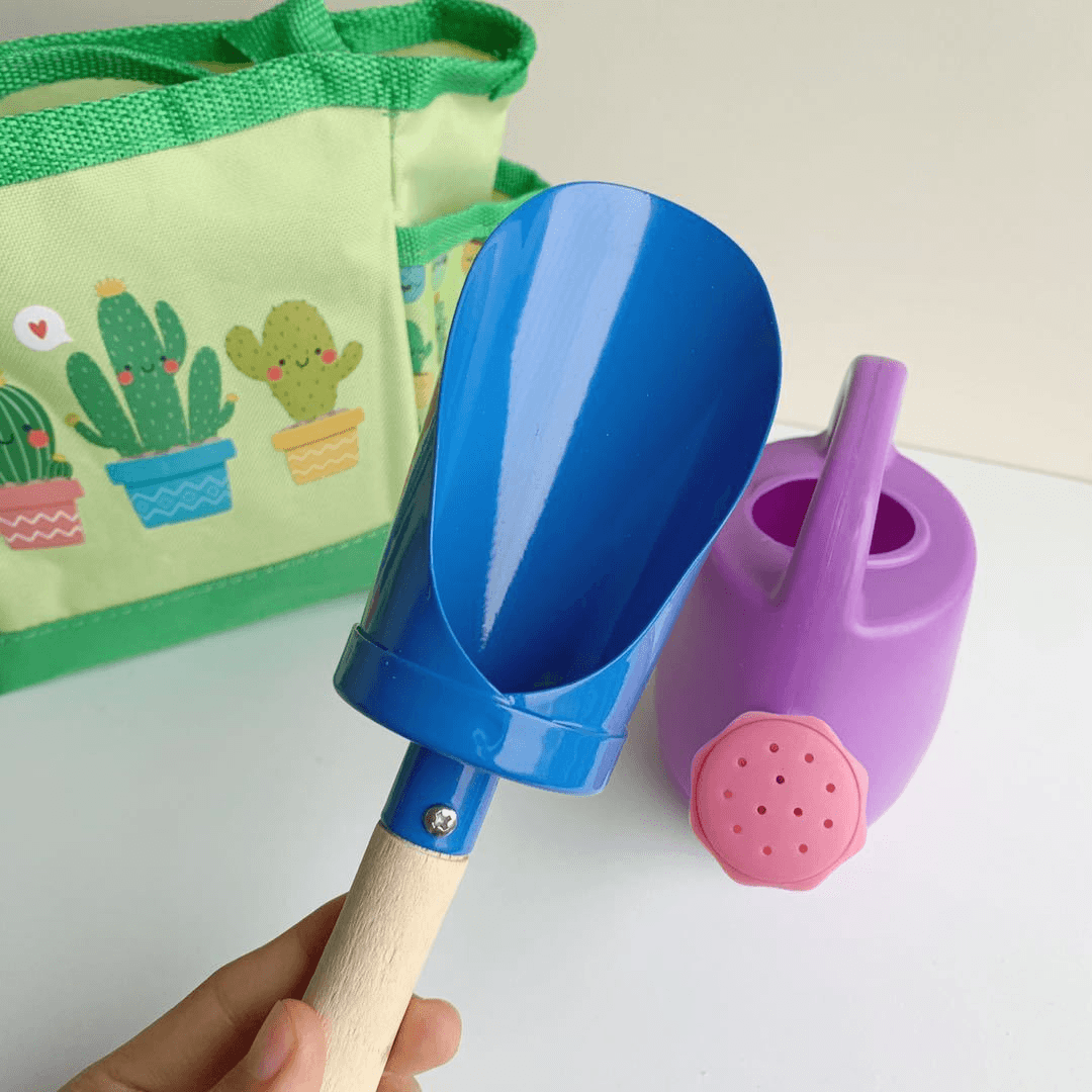 Wood Metal Sand Beach Toy Shovel Spoon Rake for Boys Girls Play Sand Outdoor Yard Toy Children Garden Tool with Bag - MRSLM