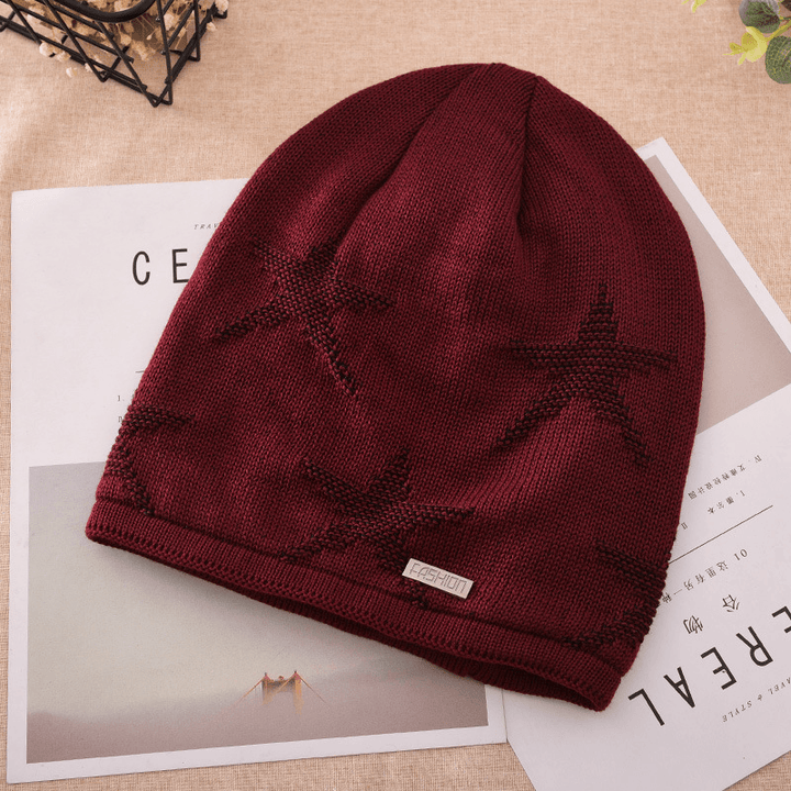 Men'S Fashion Knitted Outdoor Warm Woolen Cap - MRSLM