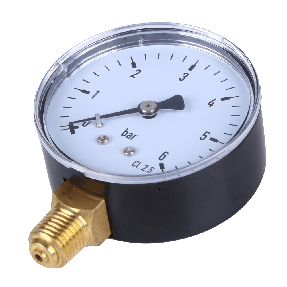 TS-60-6 6 Bar Mini Pressure Gauge Dial Air Compressor Meter Hydraulic Pressure Tester Accurate Measuring Tool - MRSLM