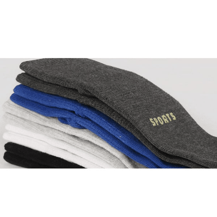 Mens Casual Letter SPORT Cotton Ankle Socks High Elastic Breathable Socks - MRSLM