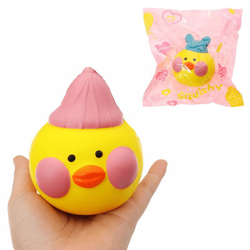 Yellow Duck Squishy 10*8.5*9Cm Slow Rising with Packaging Collection Gift Soft Toy - MRSLM