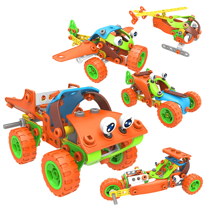 Building Block Toys Five-In-One Self-Assembled Aircraft Car - MRSLM