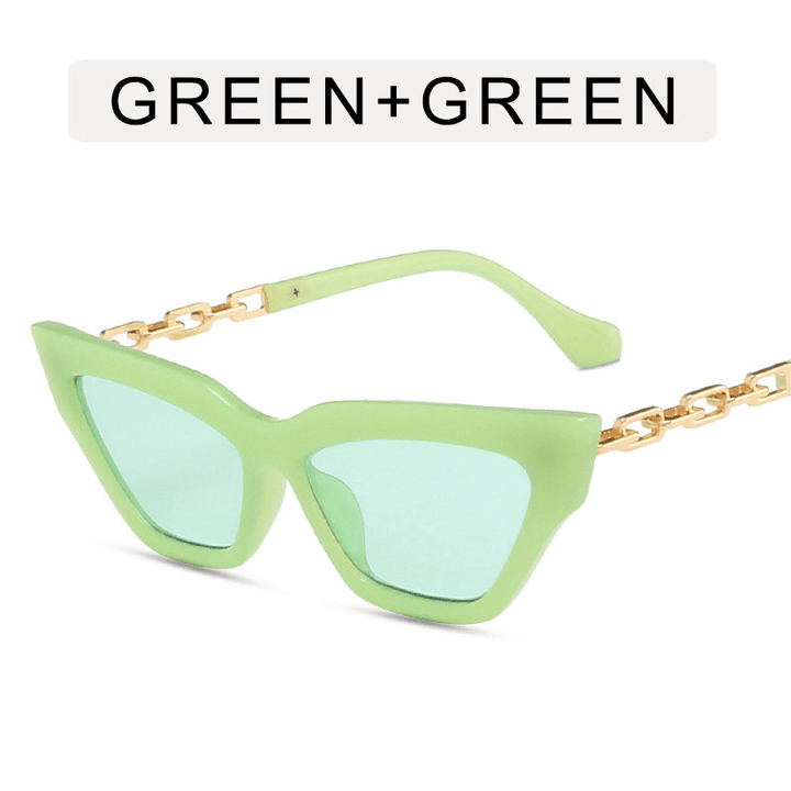 Chain Leg Cat Eye Sunglasses for Women - MRSLM