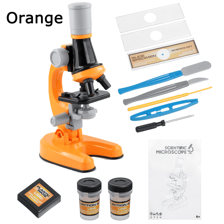 1200X 400X 100X Magnification Kids Microscope Children Science Educational Toy for Science Experiment - MRSLM