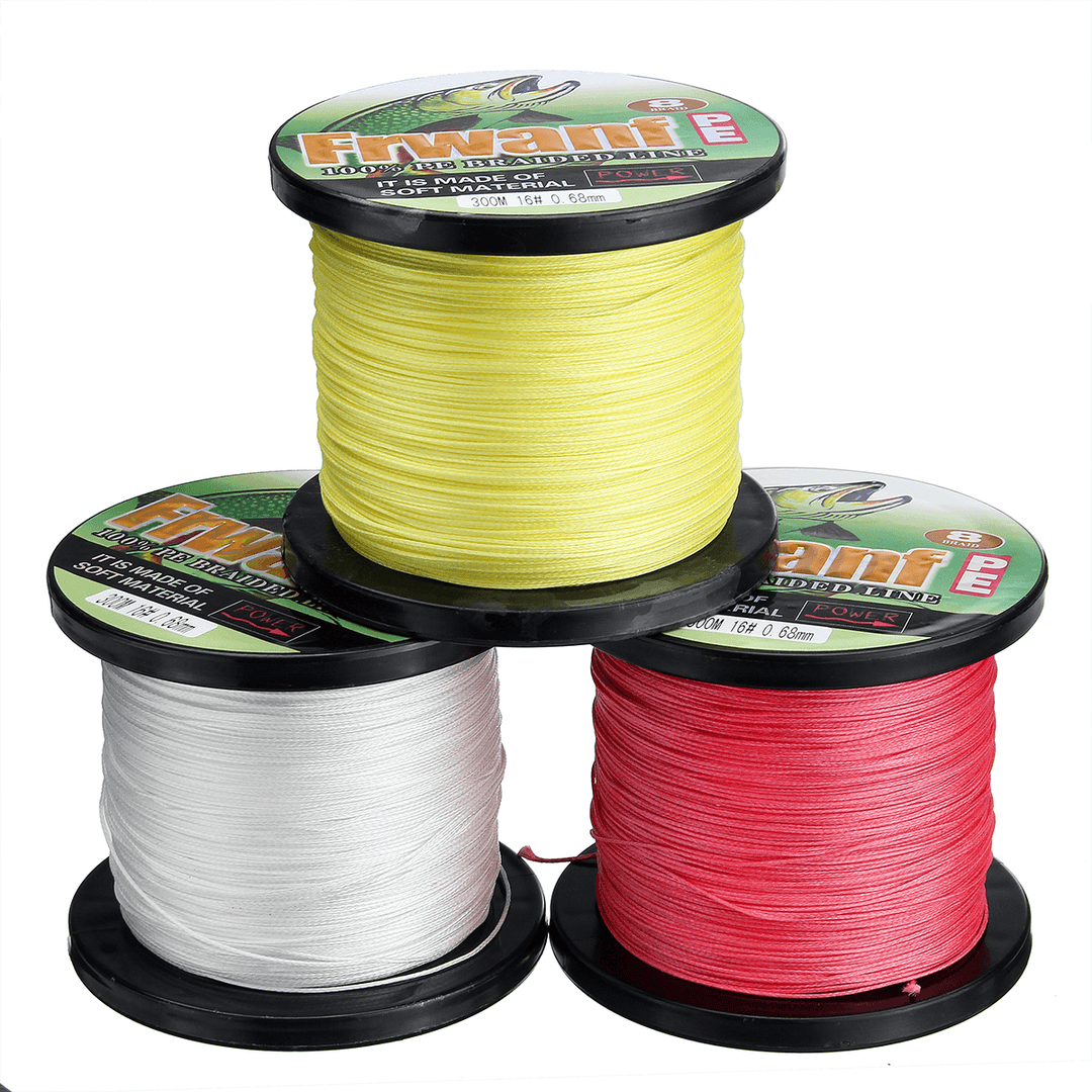 PE Braid Line 300M 8 Strands Braided Fishing Line Multicolor Super Power Fishing Line - MRSLM