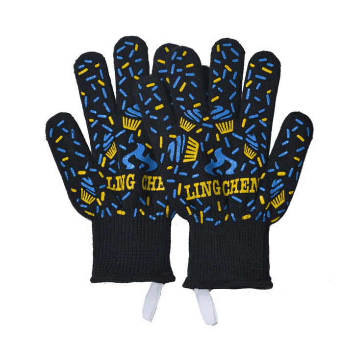 BBQ Flame Retardant Anti-Slip Insulation Waterproof Oil and Cold Protection Heat Preservation Cooking Gloves - MRSLM