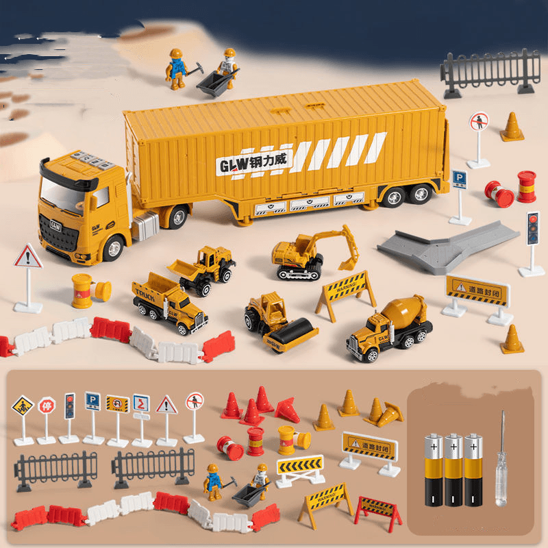 Tower Crane Toy Alloy Engineering Vehicle Set - MRSLM