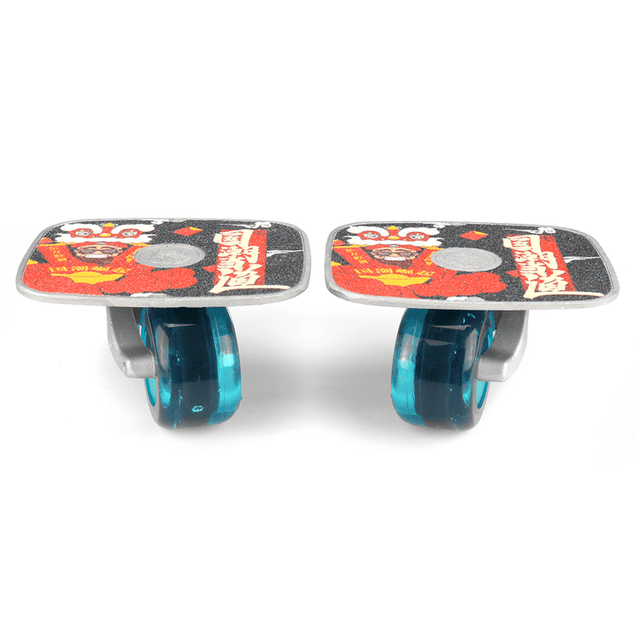 2 Pcs Skate Board PU Flashing Wheel Split Skateboard Drift Plate Roller Skate Outdoor Sport - MRSLM